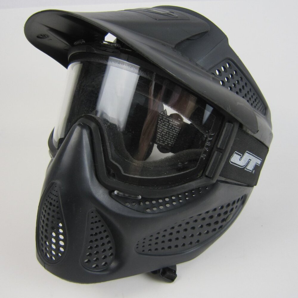 JT Paintball Mask / Helmet Headgear - Black - Used